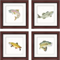 Framed Gone Fishin 4 Piece Framed Art Print Set