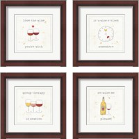 Framed 'Flavor Notes 4 Piece Framed Art Print Set' border=