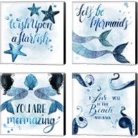 Framed Sea Lovers 4 Piece Canvas Print Set