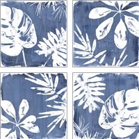 Framed Tropical Indigo Impressions 4 Piece Art Print Set