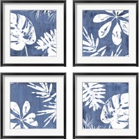 Framed Tropical Indigo Impressions 4 Piece Framed Art Print Set
