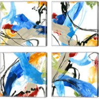 Framed 'Formulation  4 Piece Canvas Print Set' border=