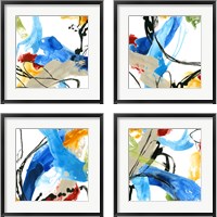 Framed 'Formulation  4 Piece Framed Art Print Set' border=