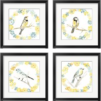 Framed 'Solo Songbird  4 Piece Framed Art Print Set' border=