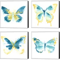 Framed 'Butterfly Traces 4 Piece Canvas Print Set' border=