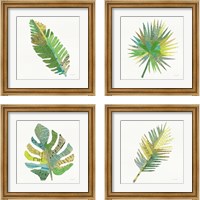 Framed Tropical Fun Palms 4 Piece Framed Art Print Set