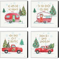 Framed Christmas in the Country 4 Piece Canvas Print Set