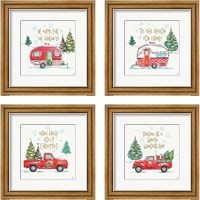 Framed Christmas in the Country 4 Piece Framed Art Print Set