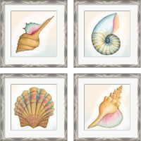 Framed 'Boardwalk Sea Life 4 Piece Framed Art Print Set' border=