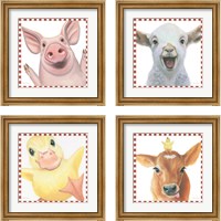 Framed Farm Friends 4 Piece Framed Art Print Set