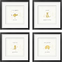 Framed 'Companion Cuties 4 Piece Framed Art Print Set' border=