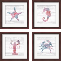 Framed Ocean Life 4 Piece Framed Art Print Set