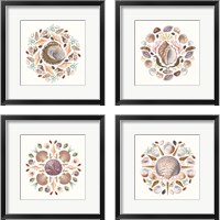 Framed 'Ocean Mandala 4 Piece Framed Art Print Set' border=