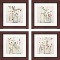 Framed Blossoms on Birch 4 Piece Framed Art Print Set