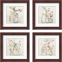 Framed Blossoms on Birch 4 Piece Framed Art Print Set