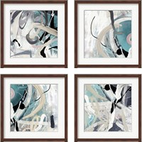 Framed Tangled Teal 4 Piece Framed Art Print Set