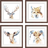 Framed 'Watercolour Wildlife 4 Piece Framed Art Print Set' border=