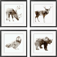 Framed Wildlife 4 Piece Framed Art Print Set