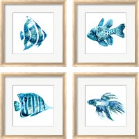 Framed Fish 4 Piece Framed Art Print Set
