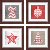 Framed 'Nordic Holiday 4 Piece Framed Art Print Set' border=