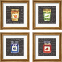 Framed 'Canning Kitchen Black 4 Piece Framed Art Print Set' border=
