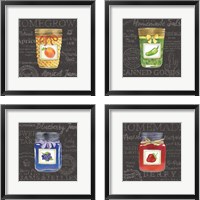 Framed 'Canning Kitchen Black 4 Piece Framed Art Print Set' border=