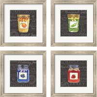 Framed 'Canning Kitchen Black 4 Piece Framed Art Print Set' border=