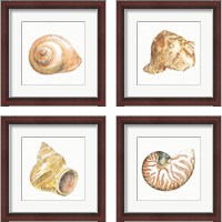 Framed Golden Treasures on White 4 Piece Framed Art Print Set