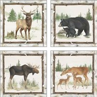 Framed Family Cabin 4 Piece Art Print Set