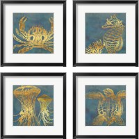 Framed Deep Sea Life 4 Piece Framed Art Print Set
