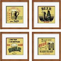 Framed 'Best Beer 4 Piece Framed Art Print Set' border=