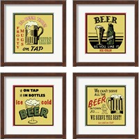Framed 'Best Beer 4 Piece Framed Art Print Set' border=