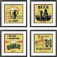 Framed 'Best Beer 4 Piece Framed Art Print Set' border=