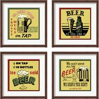 Framed 'Best Beer 4 Piece Framed Art Print Set' border=