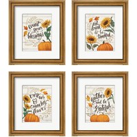 Framed Harvest Delight on White 4 Piece Framed Art Print Set