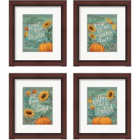 Framed 'Harvest Delight 4 Piece Framed Art Print Set' border=