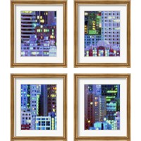 Framed 'Metropolitain 4 Piece Framed Art Print Set' border=
