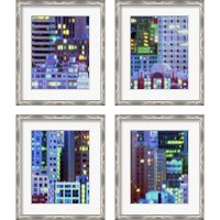 Framed 'Metropolitain 4 Piece Framed Art Print Set' border=