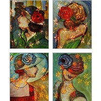 Framed 'Bella 4 Piece Art Print Set' border=