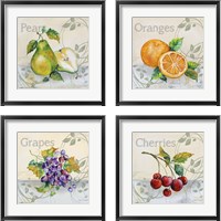 Framed 'Tutti Fruiti 4 Piece Framed Art Print Set' border=