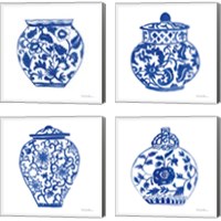 Framed 'Chinoiserie  4 Piece Canvas Print Set' border=