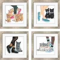 Framed Cutie Kitties 4 Piece Framed Art Print Set