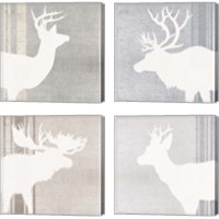Framed 'Woodland Animal 4 Piece Canvas Print Set' border=