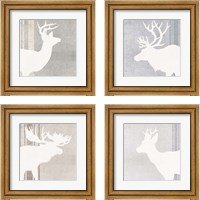 Framed Woodland Animal 4 Piece Framed Art Print Set