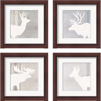 Framed 'Woodland Animal 4 Piece Framed Art Print Set' border=