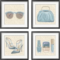 Framed 'Must Have Fashion 4 Piece Framed Art Print Set' border=