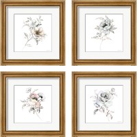 Framed 'Sketchbook Garden 4 Piece Framed Art Print Set' border=