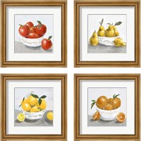 Framed 'Oranges & Lemons 4 Piece Framed Art Print Set' border=