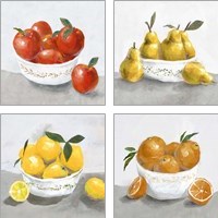 Framed 'Oranges & Lemons 4 Piece Art Print Set' border=