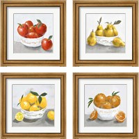 Framed 'Oranges & Lemons 4 Piece Framed Art Print Set' border=